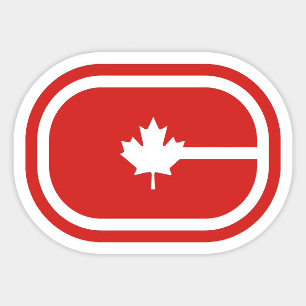 C is for Canada | Canadian Hockey Rink | Maple Leaf Sticker by FantasySportsSpot